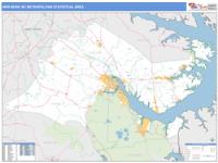 New Bern Metro Area Wall Map