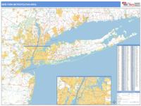 New York Metropolitan Area Metro Area Wall Map