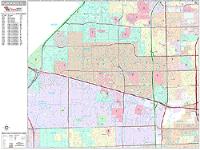 Plantation Wall Map Zip Code