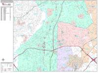 Sandy Springs Wall Map Zip Code