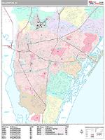 Wilmington Wall Map Zip Code