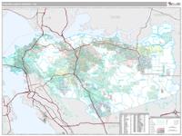 Contra Costa County, CA Wall Map Zip Code