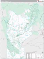 Trinity County, CA Wall Map Zip Code