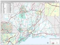 New Haven County, CT Wall Map Zip Code