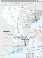 Escambia County, FL Wall Map Zip Code