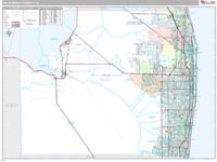 Palm Beach County, FL Wall Map Zip Code