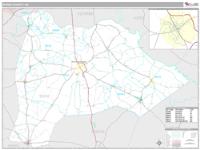 Burke County, GA Wall Map Zip Code