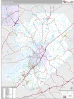 Hall County, GA Wall Map Zip Code