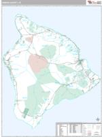 Hawaii County, HI Wall Map