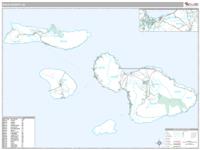 Maui County, HI Wall Map Zip Code