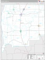 Greene County, IL Wall Map Zip Code