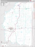 Daviess County, IN Wall Map Zip Code