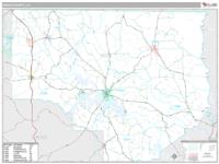 Union County, LA Wall Map Zip Code