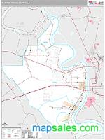 W. Baton Rouge County, LA Wall Map Zip Code