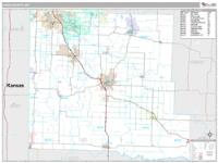 Cass County, MO Wall Map Zip Code