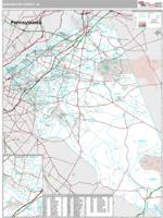 Burlington County, NJ Wall Map Zip Code