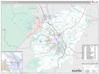 Henderson County, NC Wall Map Zip Code