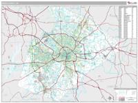 Wake County, NC Wall Map Zip Code