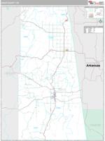 Adair County, OK Wall Map Zip Code