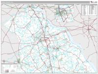 York County, PA Wall Map Zip Code