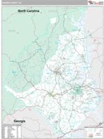 Oconee County, SC Wall Map Zip Code