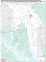 San Augustine County, TX Wall Map Zip Code