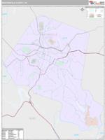 Martinsville County, VA Wall Map Zip Code