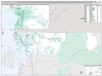 Whatcom County, WA Wall Map Zip Code