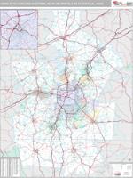 Charlotte-Concord-Gastonia Metro Area Wall Map