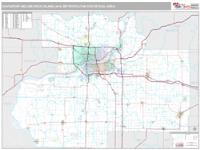 Davenport-Moline-Rock Island Metro Area Wall Map