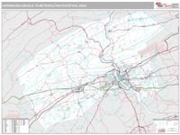 Harrisburg-Carlisle Metro Area Wall Map