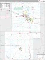 Iowa City Metro Area Wall Map