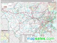 Middlesex-Somerset-Hunterdon Metro Area Wall Map