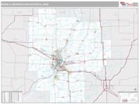 Peoria Metro Area Wall Map