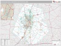 Austin-Round Rock Metro Area Wall Map