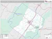 Staunton-Waynesboro Metro Area Wall Map