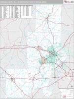 Durham-Chapel Hill Metro Area Wall Map