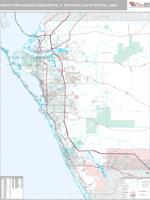 North Port-Sarasota-Bradenton Metro Area Wall Map