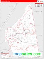 Cherokee County, AL Wall Map Zip Code