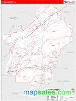 St. Clair County, AL Wall Map