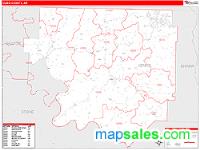 Izard County, AR Wall Map Zip Code