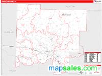 Johnson County, AR Wall Map Zip Code