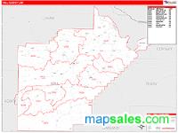 Yell County, AR Wall Map Zip Code