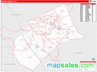 Merced County, CA Wall Map