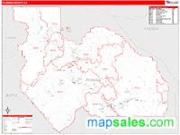 Plumas County, CA Wall Map Zip Code