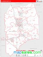 San Joaquin County, CA Wall Map Zip Code