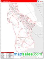 San Mateo County, CA Wall Map