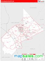 Stanislaus County, CA Wall Map Zip Code