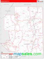 Windham County, CT Wall Map Zip Code