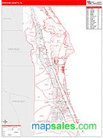 Brevard County, FL Wall Map Zip Code